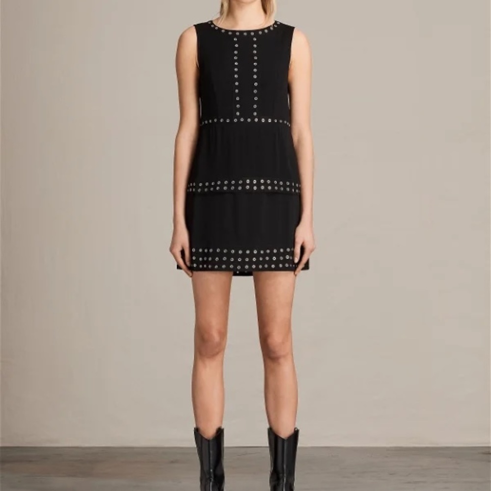 ALLSAINTS Rizzo Tier Dress Size Small